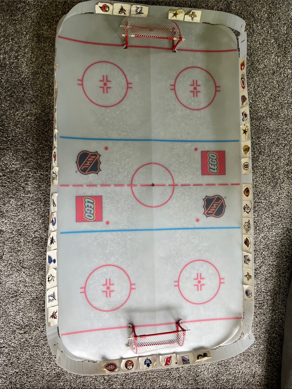 Lego White and Red Ice Hockey Play Mat